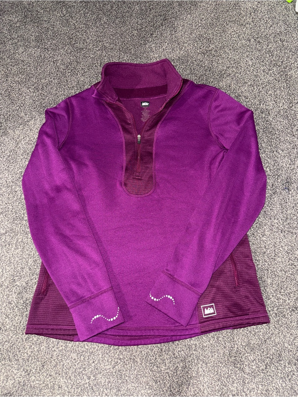 REI Women’s Medium Purple 1/4 Zip Pullover Athletic Sweatshirt